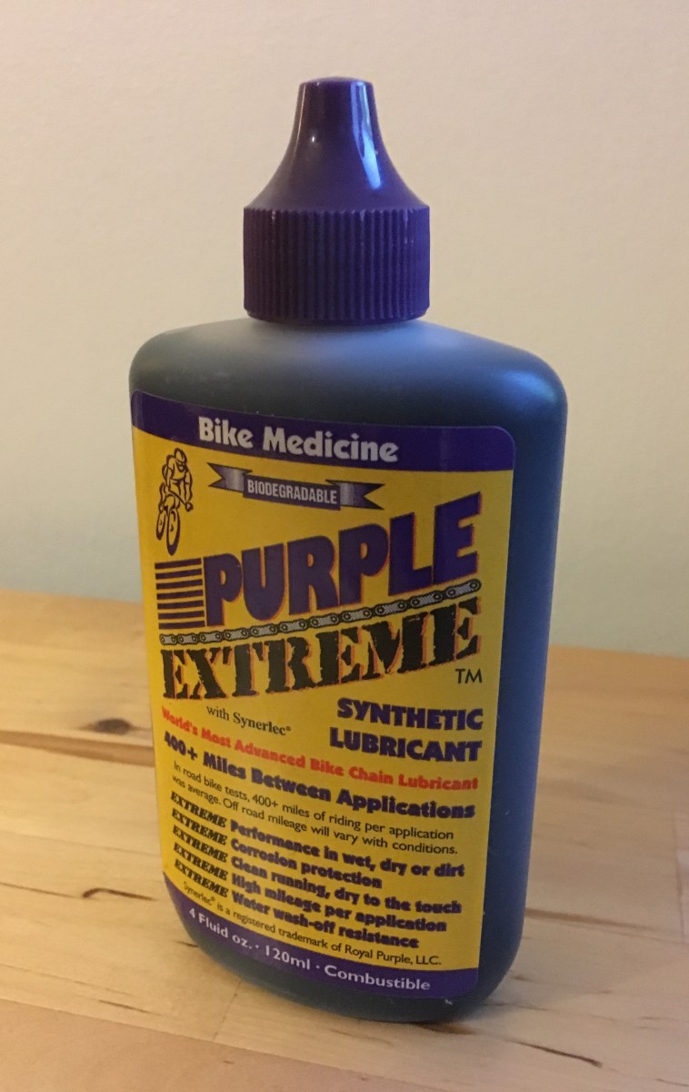 The Kit Purple Extreme Synthetic Chain Lube Still biking? Definitely…